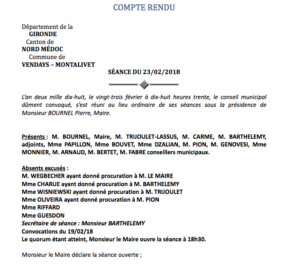 Lire la suite à propos de l’article Compte Rendu conseil municipal sur le CHM