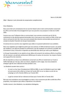Lire la suite à propos de l’article Réponse Courrier Mr Falco « Compensation complémentaire »